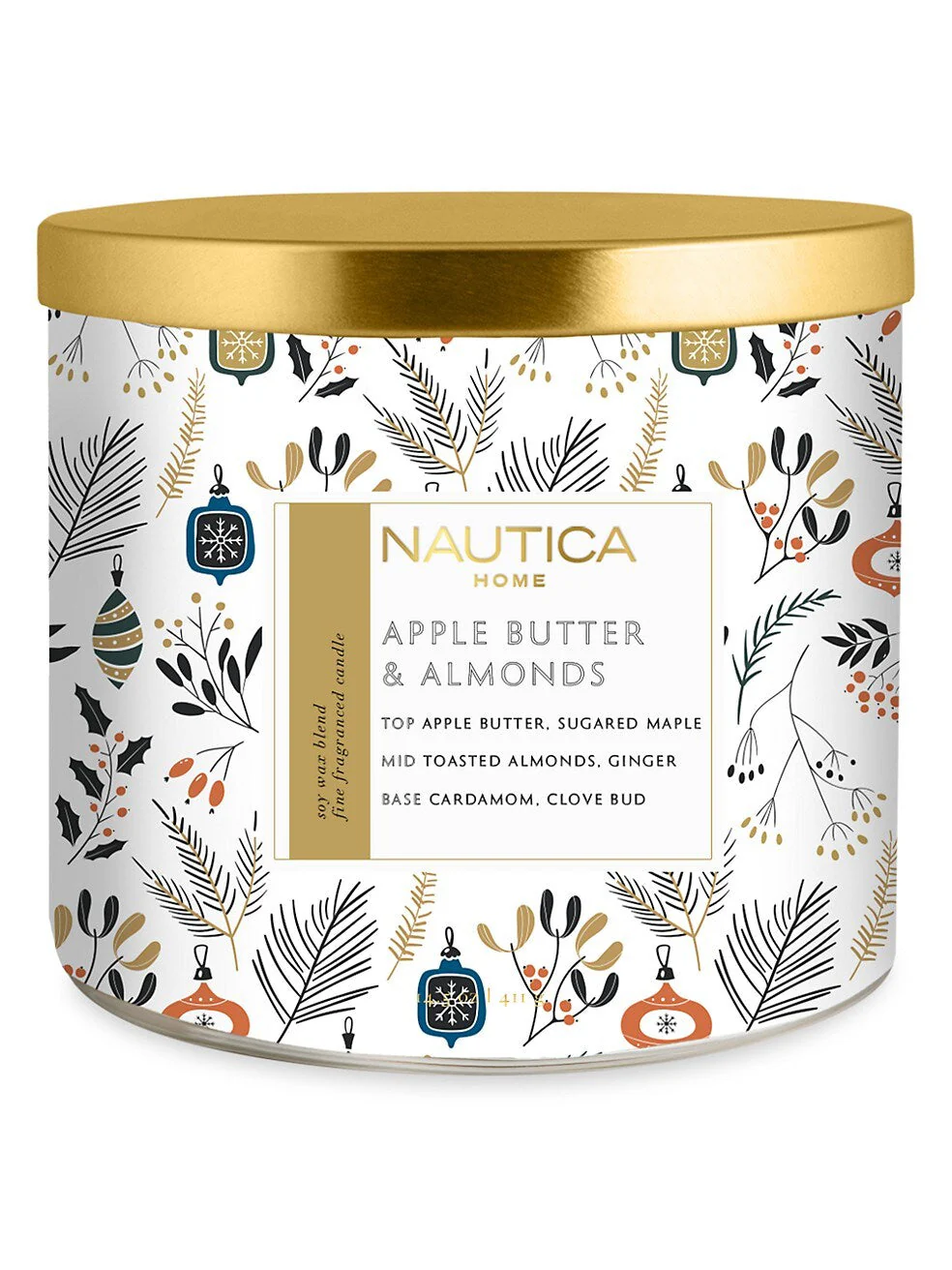 Apple Butter & Almonds 3 Wick Candle by Nautica - Image 2