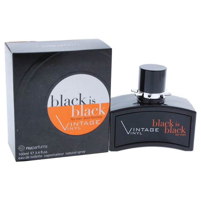 Black Is Black Vintage Vinyl 3.4oz Eau De Toilette for Men - Image 2