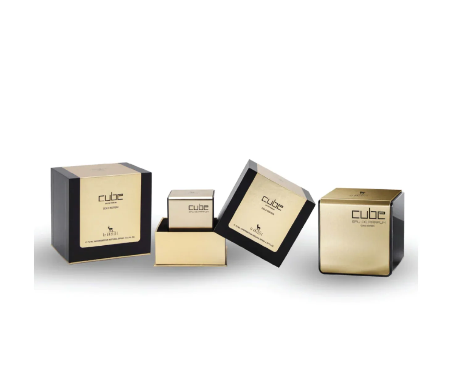 LA GAZELLE CUBE GOLD EDITION EAU DE PARFUM MEN 2.53OZ/75ML - Image 2