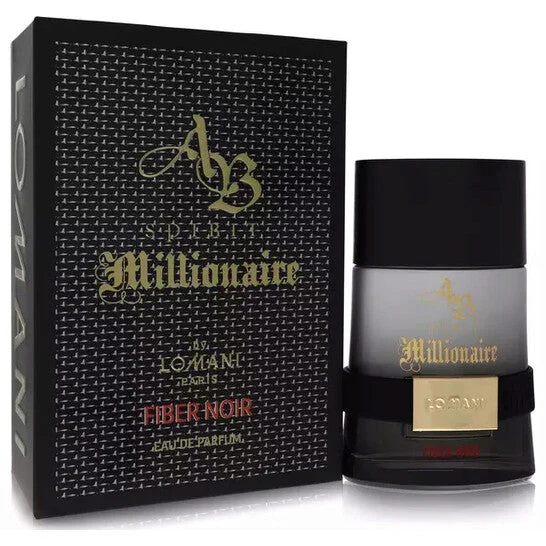 LOMANI Men's AB Spirit Millionaire Fiber Noir EDP 3.4 oz