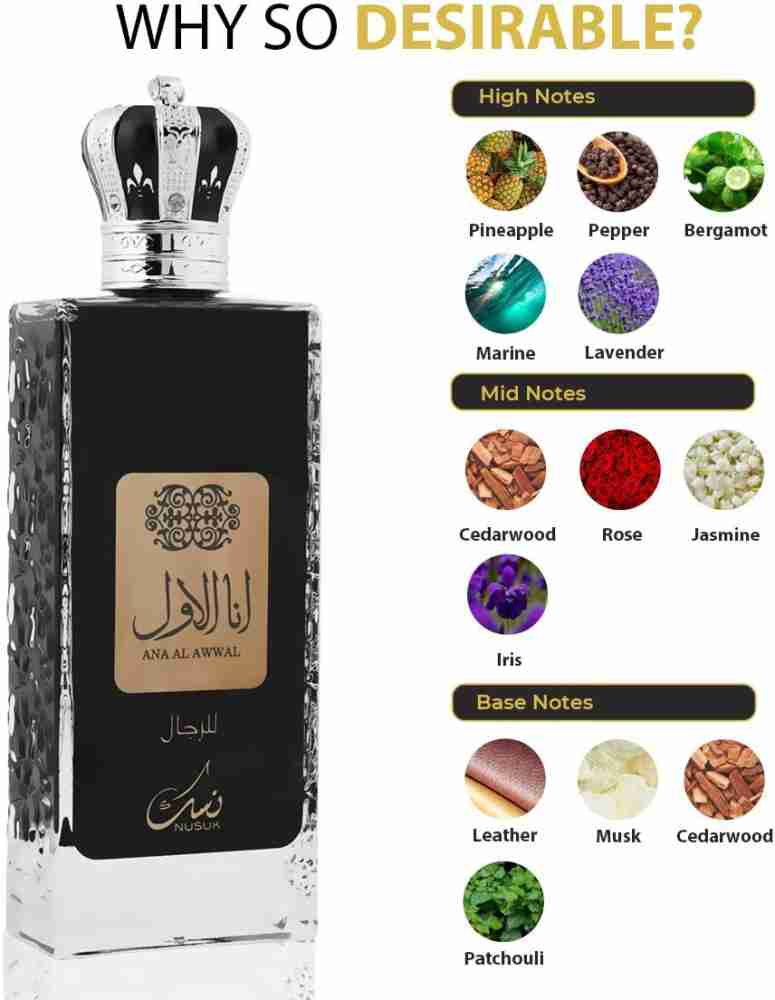 NUSUK ANA AL AWWAL BLACK EAU DE PARFUM MEN - Image 3