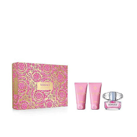 VERSACE BRIGHT CRYSTAL 3 pcs GIFT SET for Women 1.7 oz EDT Spray + BODY LOTION + GEL - Image 2